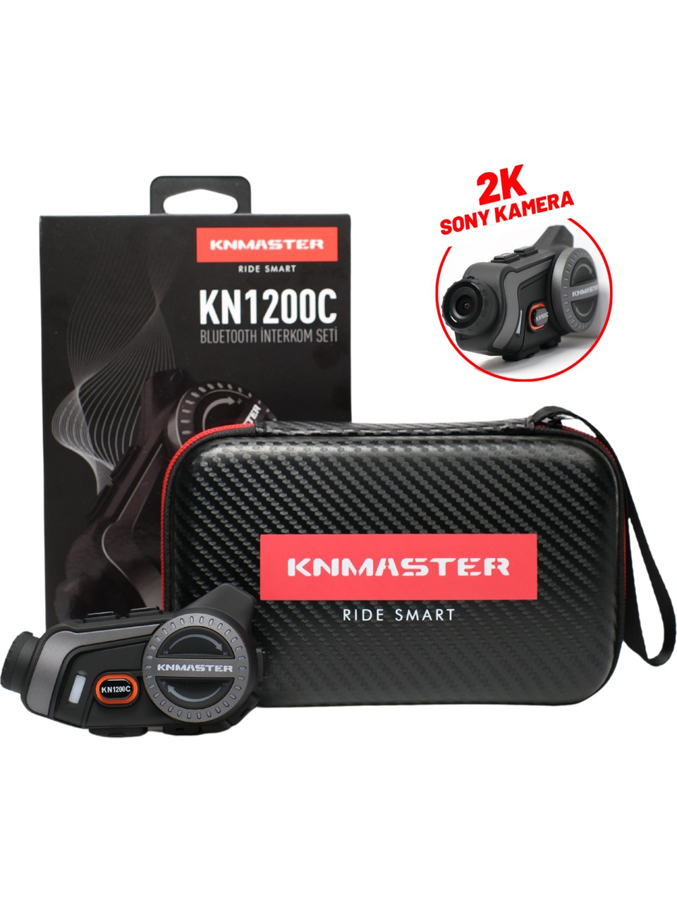 Knmaster%20KN1200C%20Kameralı%20Motosiklet%20Bluetooth%20Intercom%20Kulaklık%20Seti