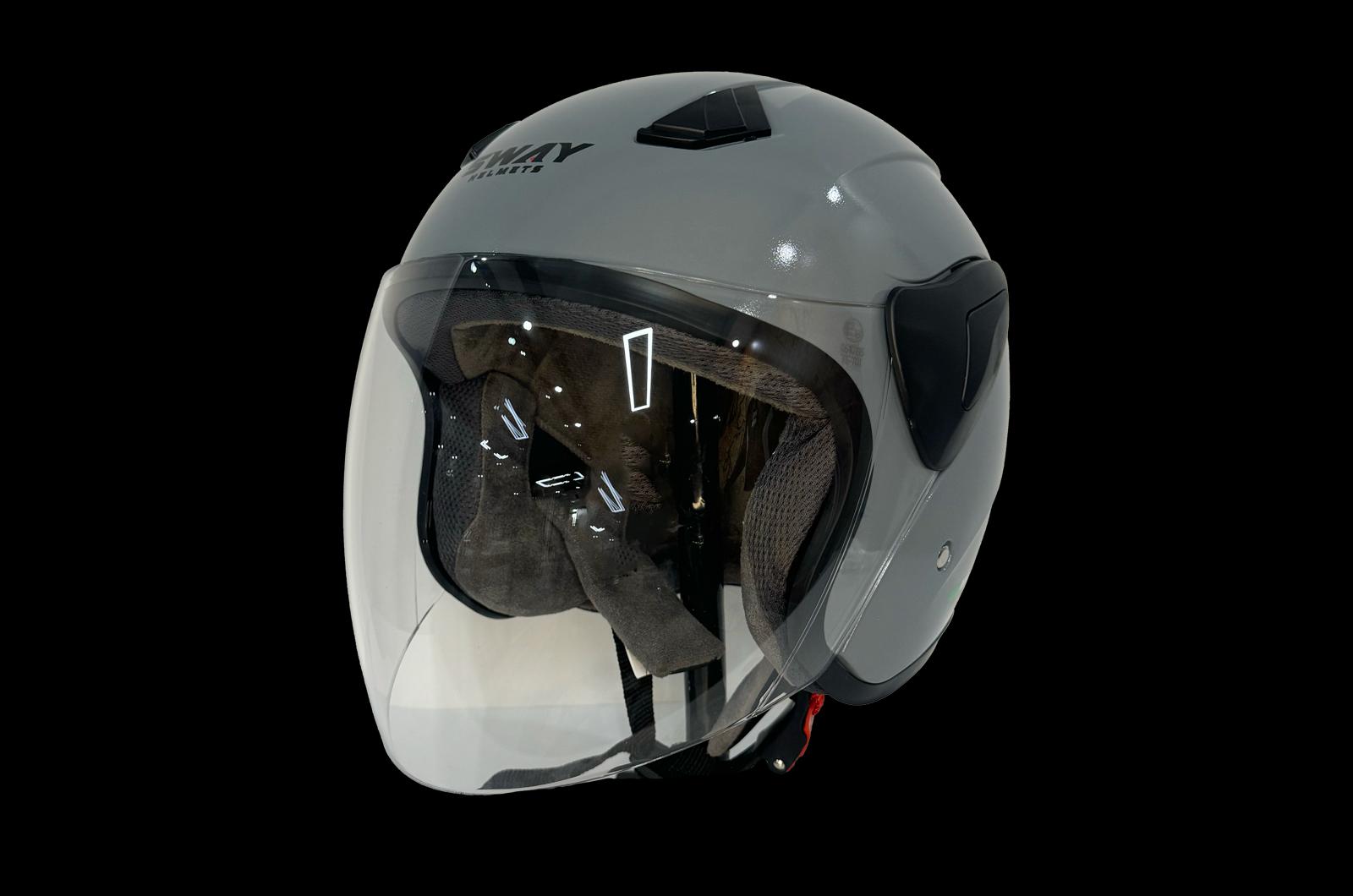 SWAY%20SW%20733%20Grey%20Yarım%20Kask