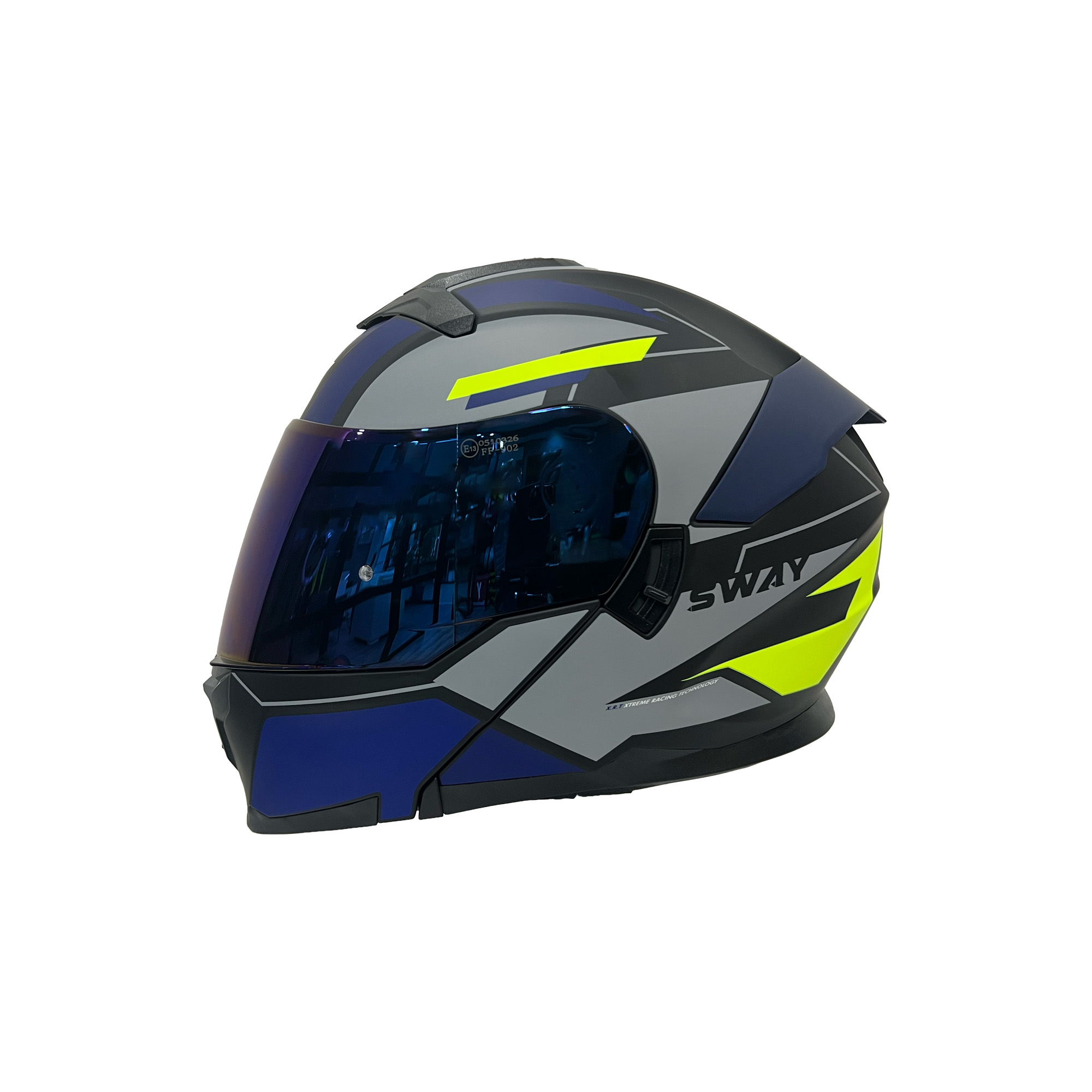 SWAY%20SW%20912%20B1%20Blue%20Çene%20Açılır%20Kask